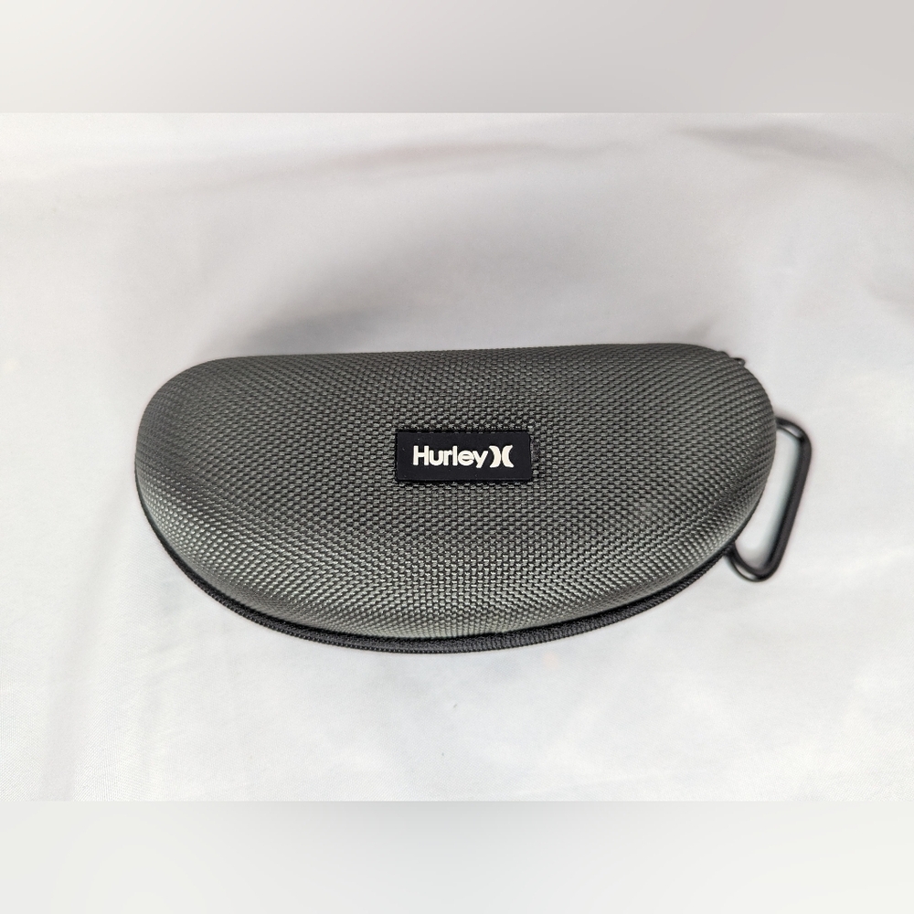 NWT Hurley Men's Beachbreak Shiny Gunmetal Sunglasses with Case - Picture 3 of 6
